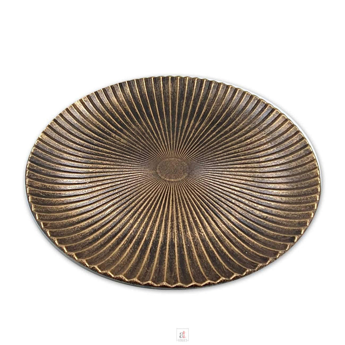 Black Gold Color Set Of 2 MDF Decorative Wall Plates, For Home & Office - Size-11.5x11.5, 7.5x7.5 Inchs