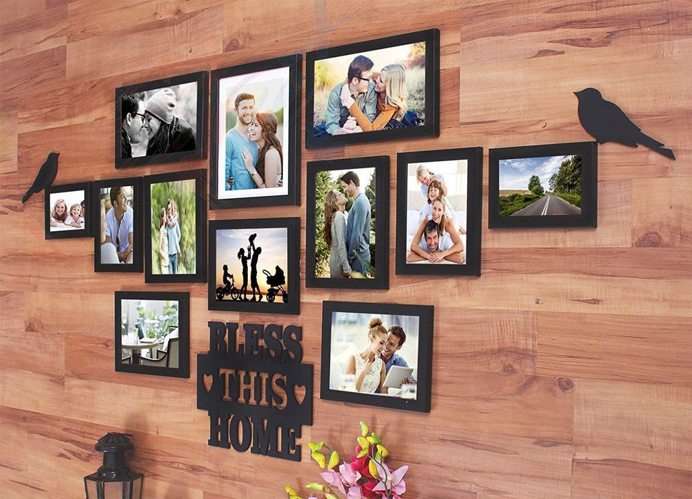 Bless This Home Set of 12 Individual Photo Frame Frames ( Size 4x6, 5x7, 6x8, 6x10, 8x10 inches )