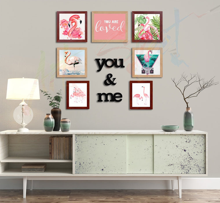 Painting Mantra Art Street You and Me Individual Acrylic Photo Frame (Mix Size) with MDF Plaque - Set of 7