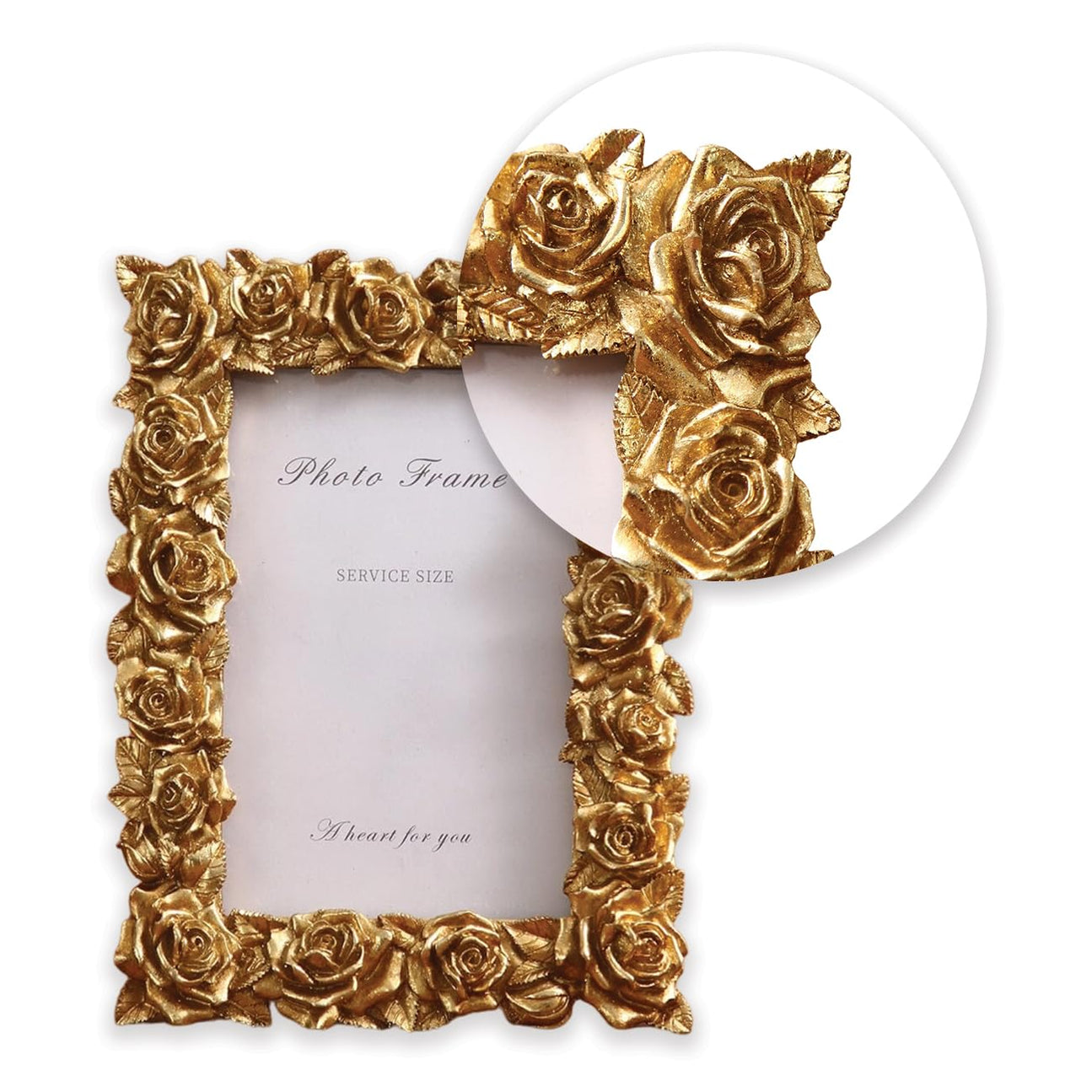 Art Street Resin Gold Rose Swing Photo Frame For Home Decoration - Roy ...