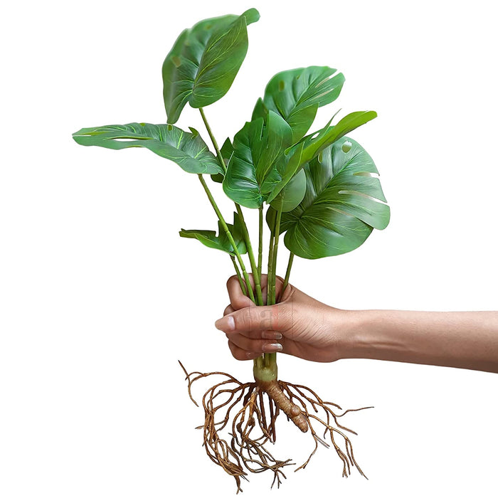 Artificial Monstera Plant, Medium Artificial Plants for Indoor Home, Bedroom, Living Room & Office Decoration. ( Color Green )