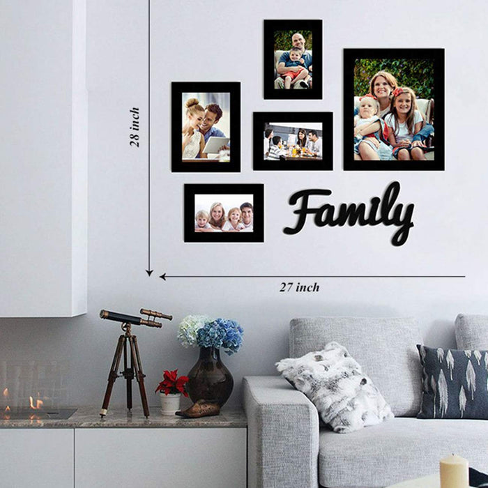 Art Street Relive Your Memories - Set of 5 Individual wall Photo Frames with Memories, Arrow MDF Plaque