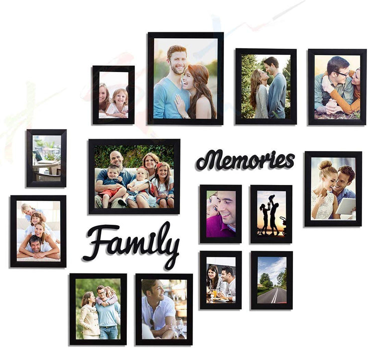 Beautiful Family Memories Individual Wall Photo Frame Set With MDF Plaque