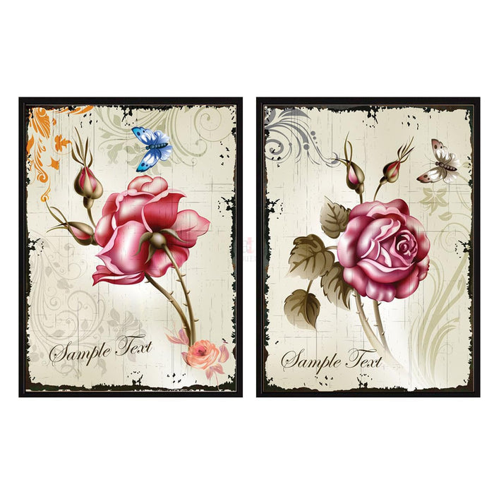 Art Street Magnolia Tapestry Digital Print Wall Decor Canvas Painting for Living Room Decoration (Set of 2, 17 x 23 Inches)