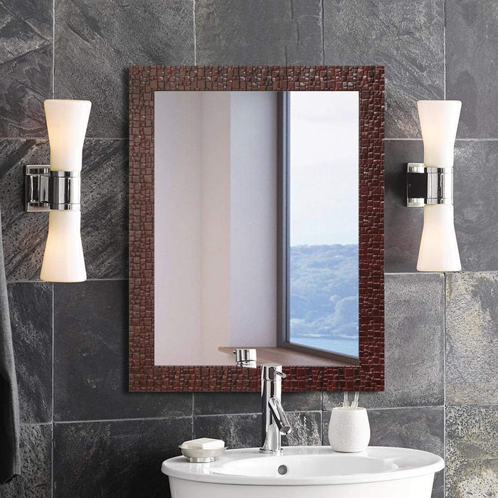 Marble Red Wall Mirror Inner Size 15x21 Inchs
