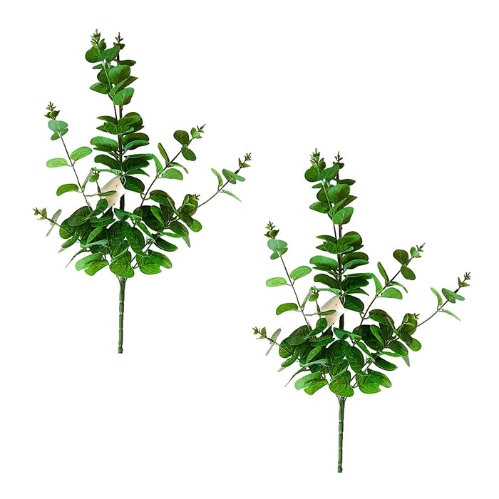 Artificial Plastic Large Leaves Plant Branch Eucalyptus Grass for Home, Bedroom, Living Room & Decorative Centerpiece Bouquet for Wedding