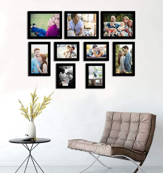 Family Tree Memory Set of 9 Individual Wall Photo Frames ( Size 5x7, 6x10, 8x10 inches )