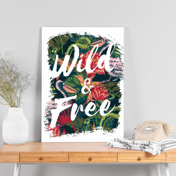 Art Street Stretched On Frame Canvas Painting Wild & Free Art For Room Décor Abstract Art (Size: 16x22 Inch)