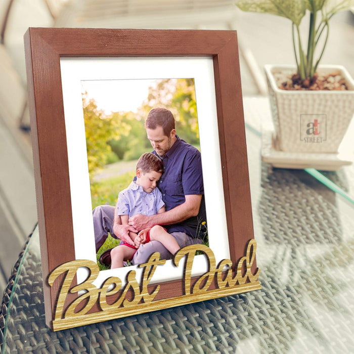 Art Street Best Dad Table Photo Frame for Father's Day (Brown and Beige, 6X8 Inches) (Copy)