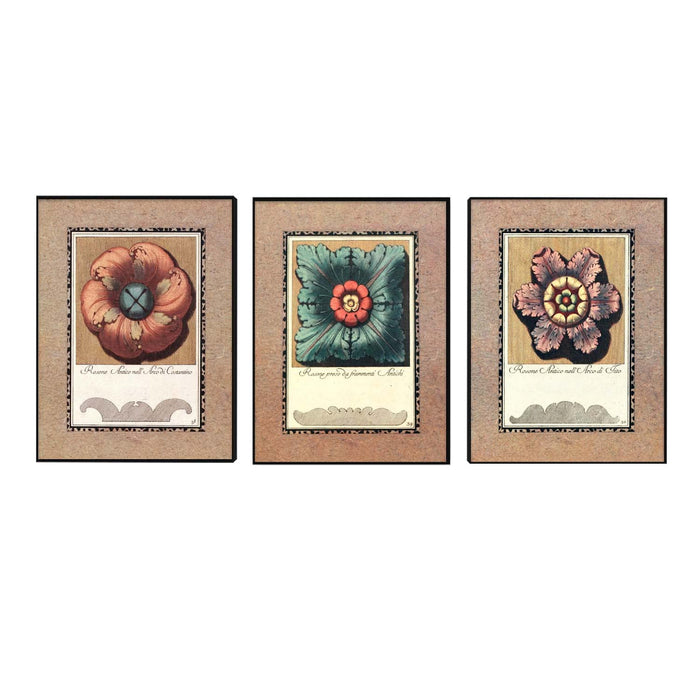 ‎Art Street Set of 3 Tiles Vintage Wall Art Canvas Painting with Frame Luxury Decorative item for Home Decoration, Living/Drawing Room, Bedroom & Office (13 x 17 Inches)