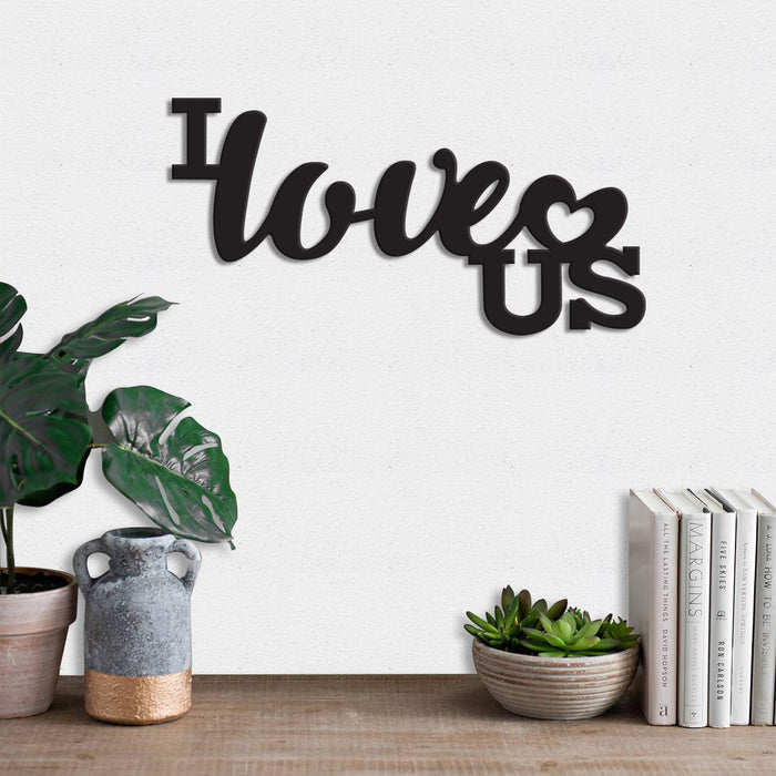 Art Street I Love US MDF Plaque Painted Cutout Ready to Hang Home Décor Wall Art