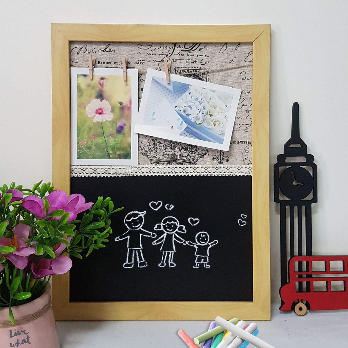 Chalk Board - To Do List Board & Hanging Photos With Clip ( Ph- 2214) — ART  STREET