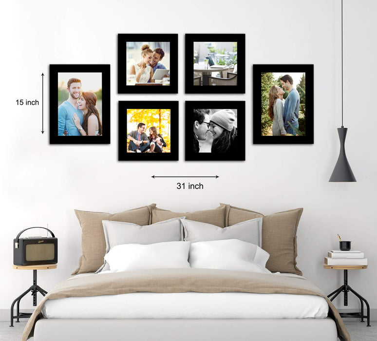 Decorous Wall Photo Frame - Set of 6 Individual Photo Frames ( Size 5x5, 5x7 inches )