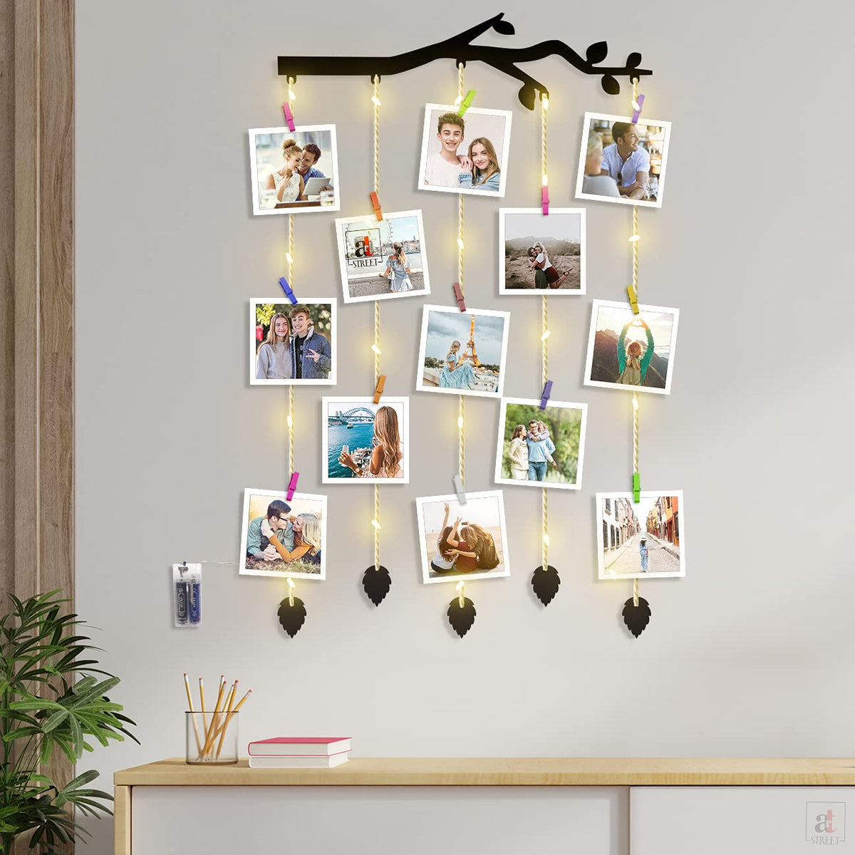Art Street Branch Shape MDF Photo Frame Collage/Hanging Photo