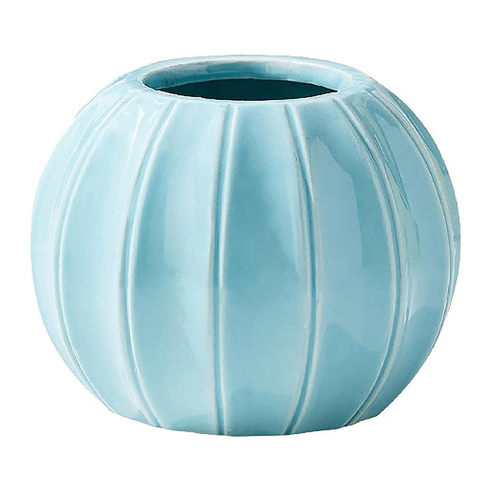 Decorative Ceramic Vase Round Glazed Vintage Pottery Nordic Modern, Flower Pot for Home, Office, Living Room, Bedroom Decoration.