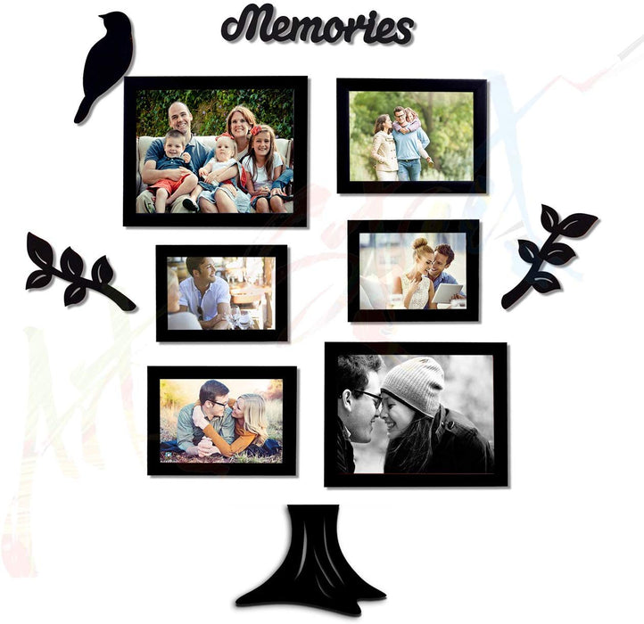 Memory Tree Individual Black Wall Photo Frame With MDF Plaque