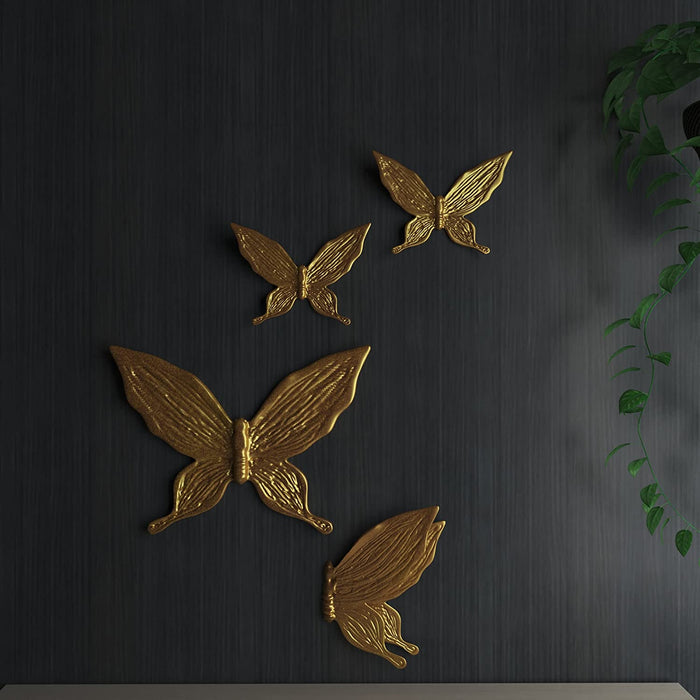 Art Street Inspirational Butterfly Raisin Wall Décor Decorative (Set of 4, Brown)