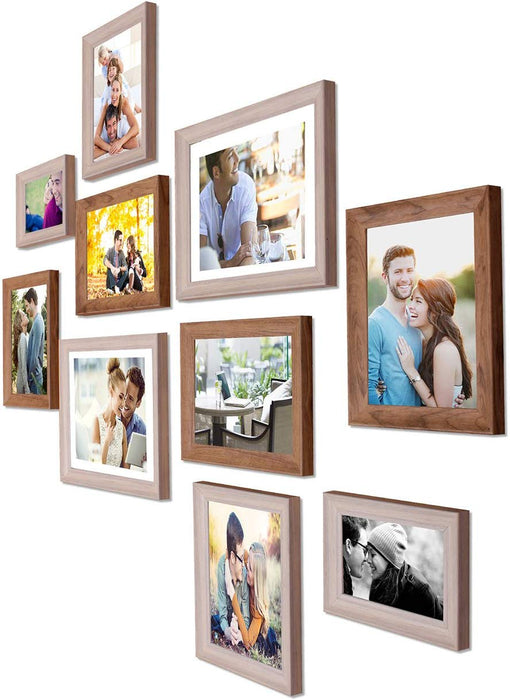 Cave Elite Brown photo frames for wall ,living room ,Gift - set of 6 .