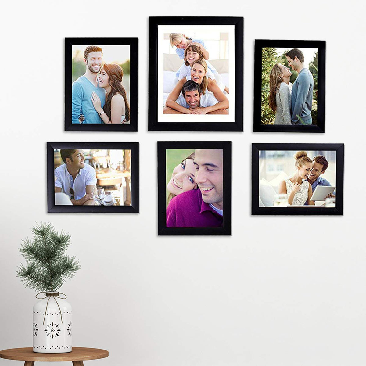 Set Of 6 Individual Black Wall Photo Frames For Home Decor — ART STREET