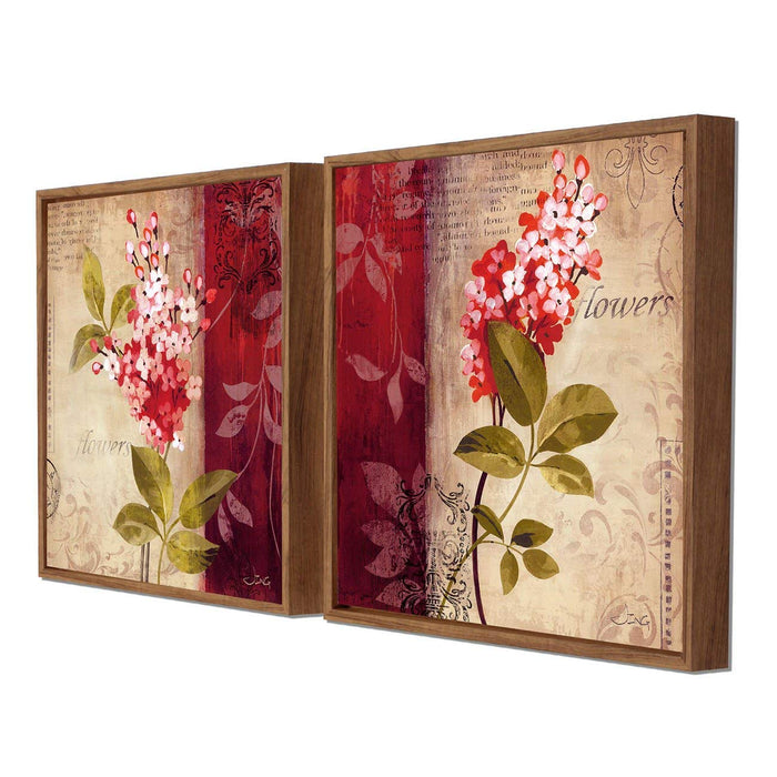 Floral Print Framed Canvas Painting