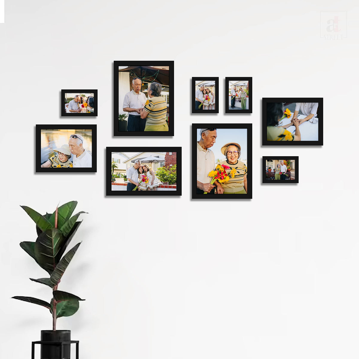 4x6 Inch White Picture Frames, 4pcs Plastic Frame Set For Wall