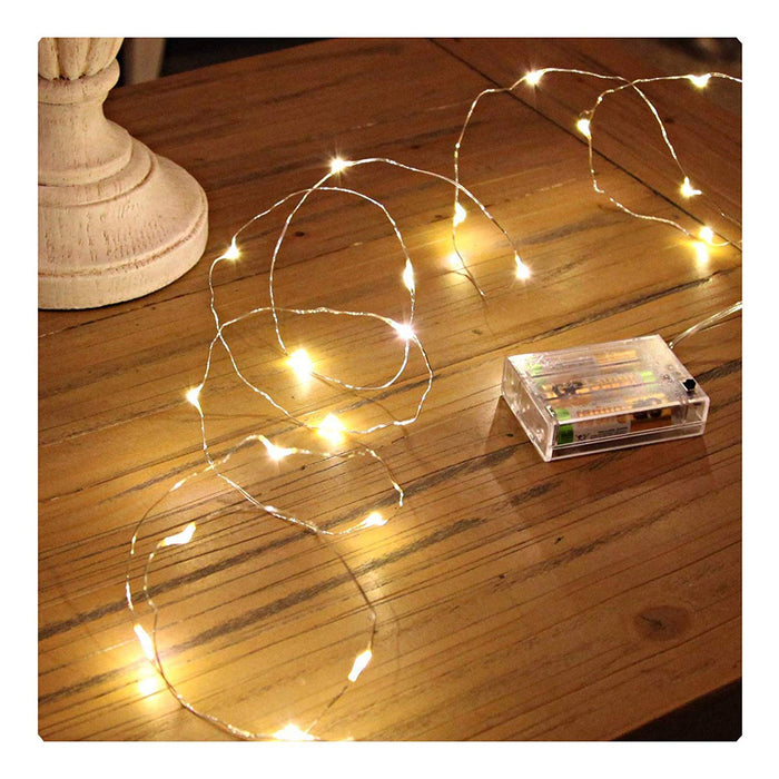 30 Led Fairy String Led Lights Warm White 3 Meter Copper Wire Starry Fairy Lights for Bedroom, Christmas, Parties, Wedding, Centerpiece, Decoration (5m/16ft Warm White)