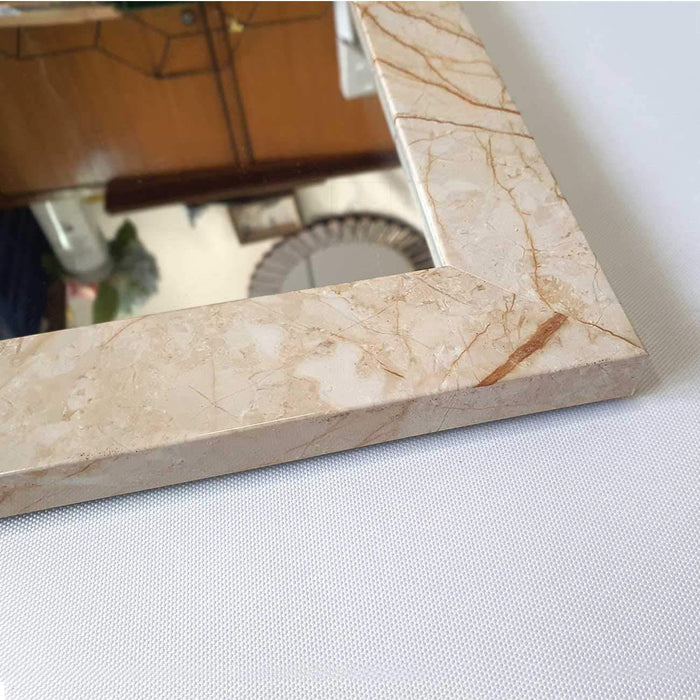 Marble Finish Wall Decorative Mirror for Home and Bathroom.