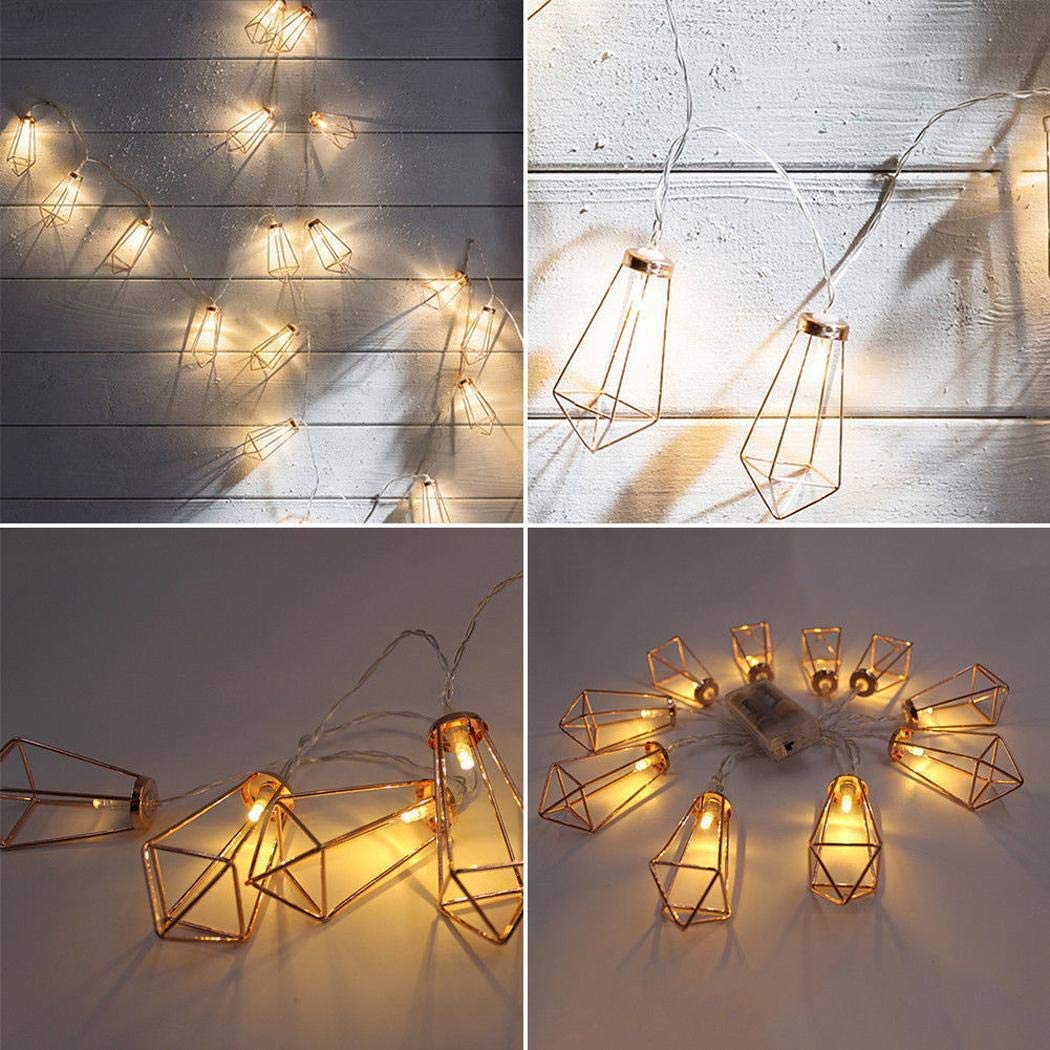 Diamond String Light 10 Diamond Shape LED Bulb Decorative String Light For Home Decor ( 1.5 ...