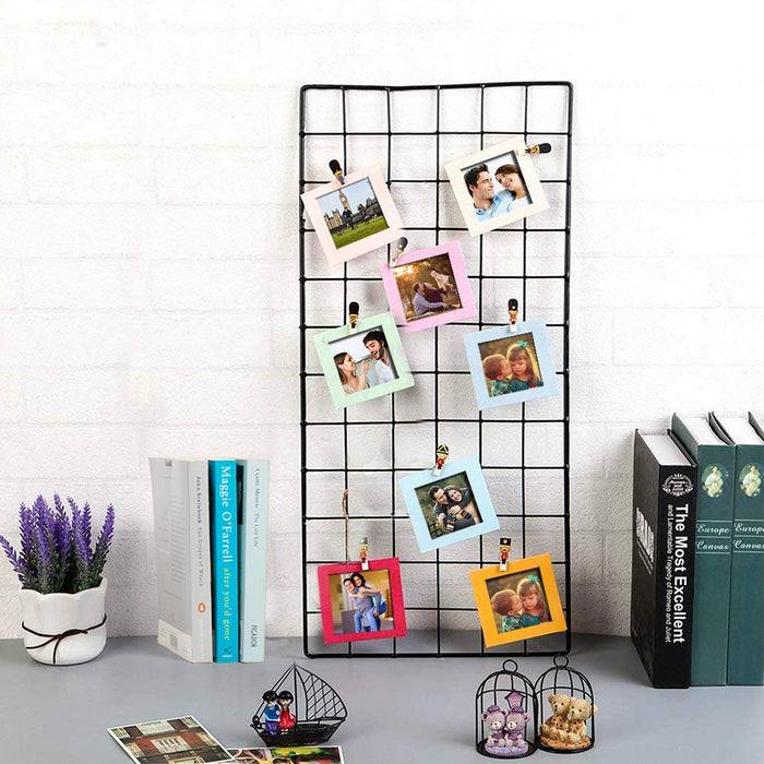 DIY Metal Photo Grid Wall for Photo Hanging