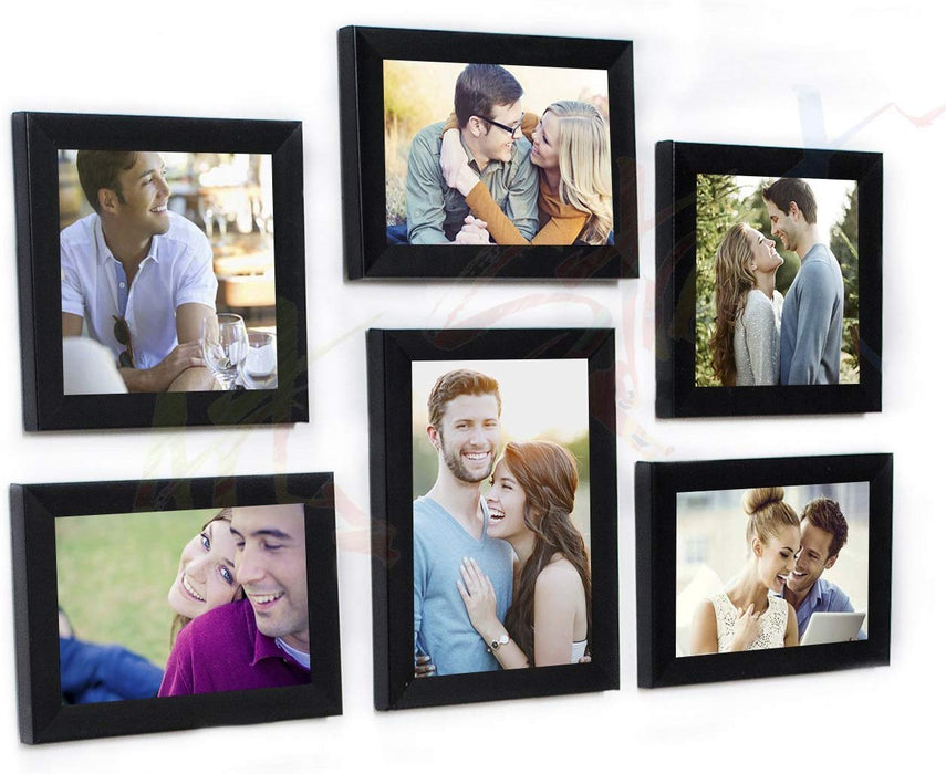 Classy Group Memory Set of 6 Wall Photo Frame for Office, Living Room, Hoom. ( Size 4x6, 5x5, 5x7 inches )