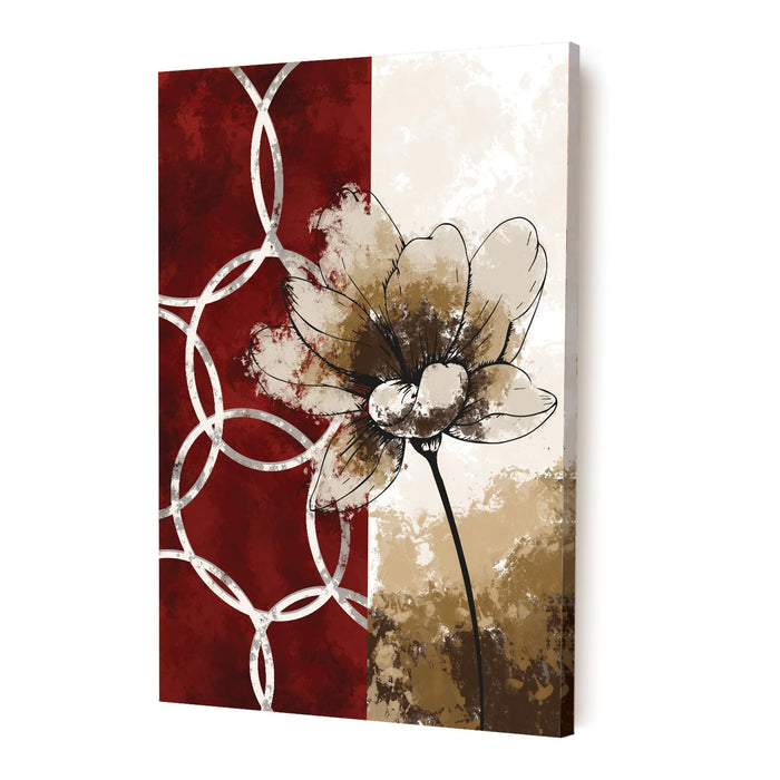 Art Street Stretched On Frame Canvas Painting UV Sunflowers Art For Decor, Abstract Art (Size: 16x22 Inch)