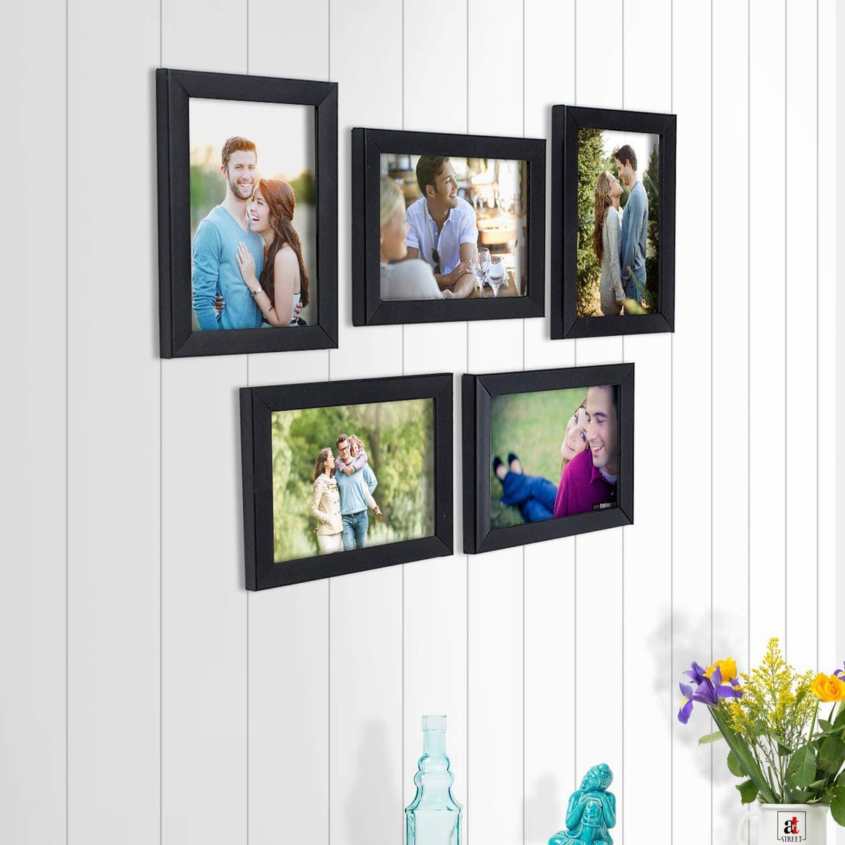 Happy Memory Set of 5 Individual Photo Frame for Home Décor (5x7 inche ...