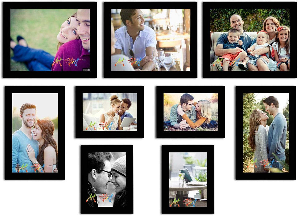 Family Tree Memory Set of 9 Individual Wall Photo Frames ( Size 5x7, 6x10, 8x10 inches )