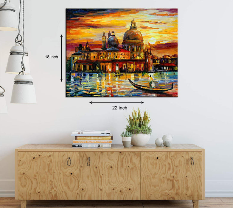 Art Street The Grand Canal of Venice Art Print,Landscape Canvas Painting