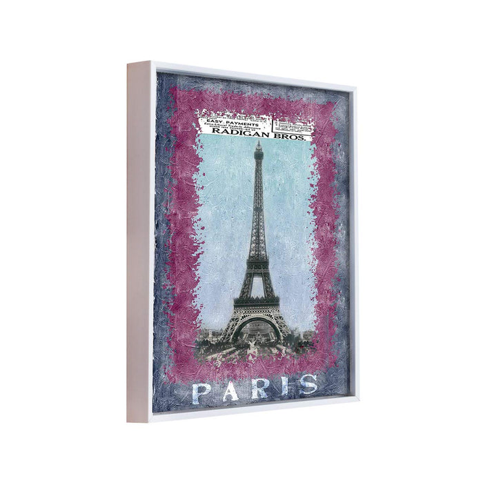 Eiffel Tower Theme 1 Framed Canvas