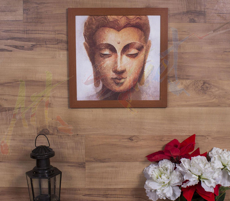 Calm Buddha Canvas Painting (14 inch x 14 inch)