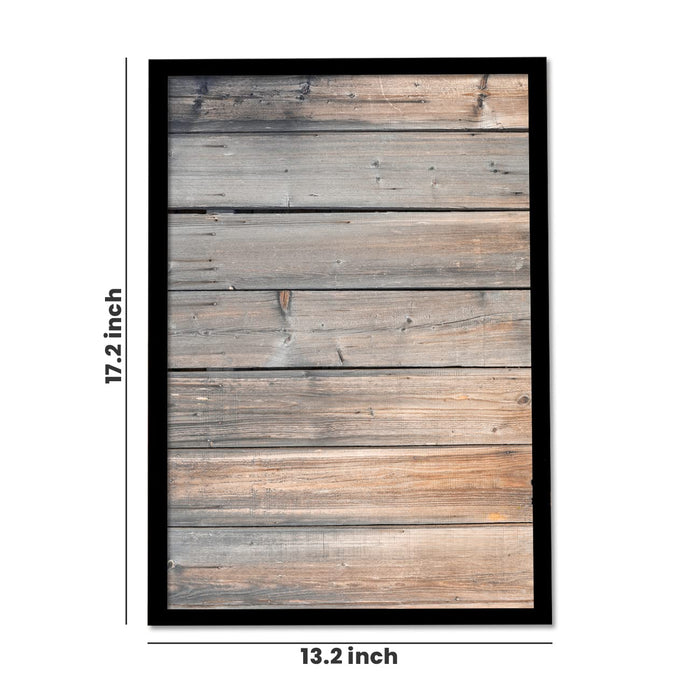 Notice Board Bulletin Board Pin-up Soft Natural Texture Display Board for Home, Office, Kids & School by Artstreet - (Rectangle Shape, 17.2 X 13.2 Inches) (Black & Wooden Without Pen Holder)