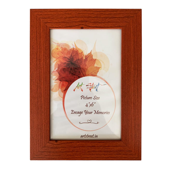 Art Street Photo Frame For Home Décor, Picture Frame for Decoration (Brown, 4x6 inch)