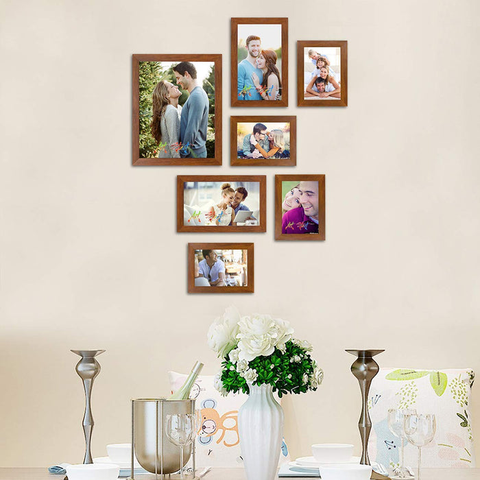 Premium Black photo frames for wall ,living room ,Gift - Set of 6 . ( Size  5x7, 6x10, 10x12 inches )