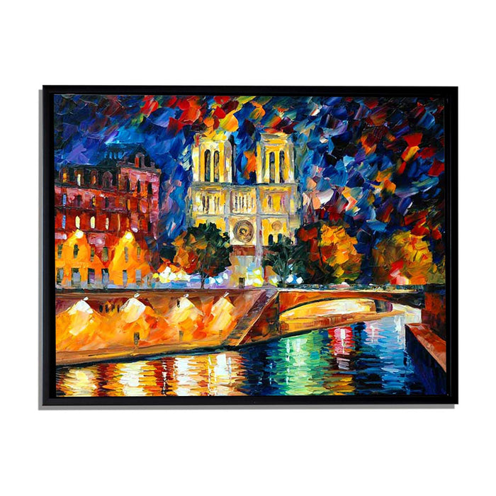 Art Street Paris- City That Never Sleeps Art Print,Landscape Canvas Painting
