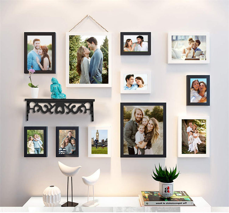 11 Individual Black & White Wall Photo Frames Wall Hanging With