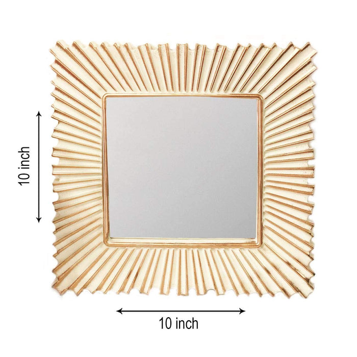 Decorative Square Golden Wall Mirror for Living Room