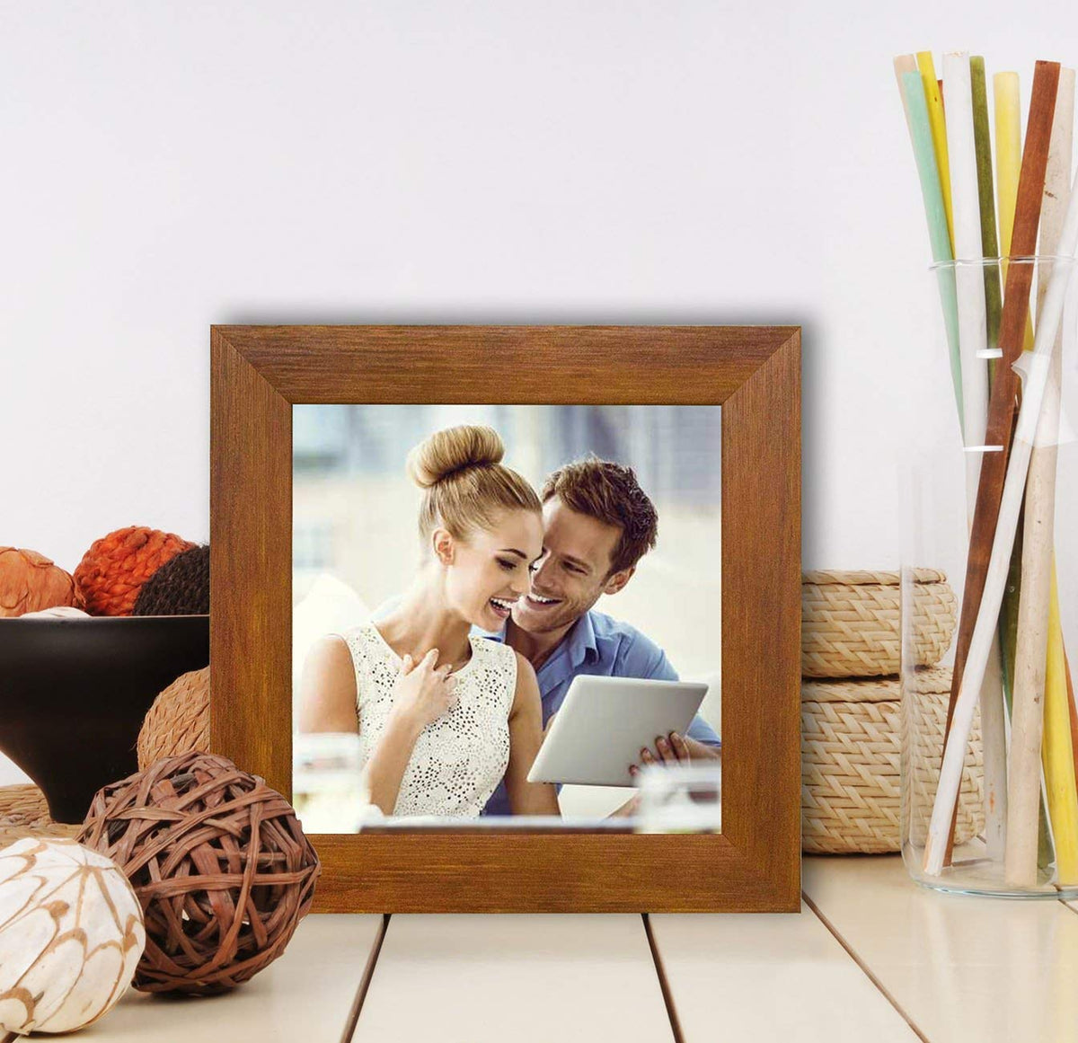 Art Street Synthetic Brown Wall/Table Photo Frame (Picture Size 5 inch ...