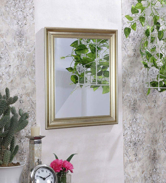 Decorative Wall Mirror Antique Silver Inner Size 12 x 18 inch, Outer Size 16 x 22 inch