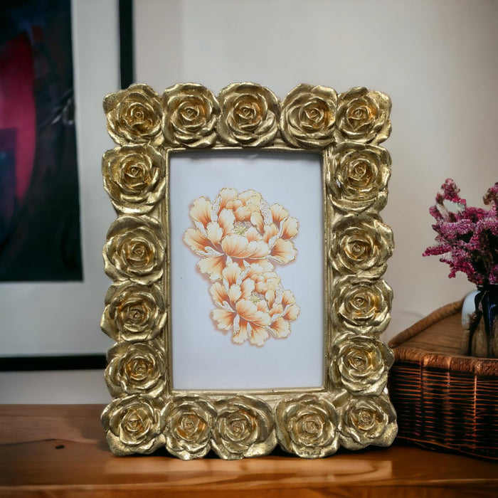 Art Street Table Photo Frame Rectangle Shape Golden Photoframe Tableto ...