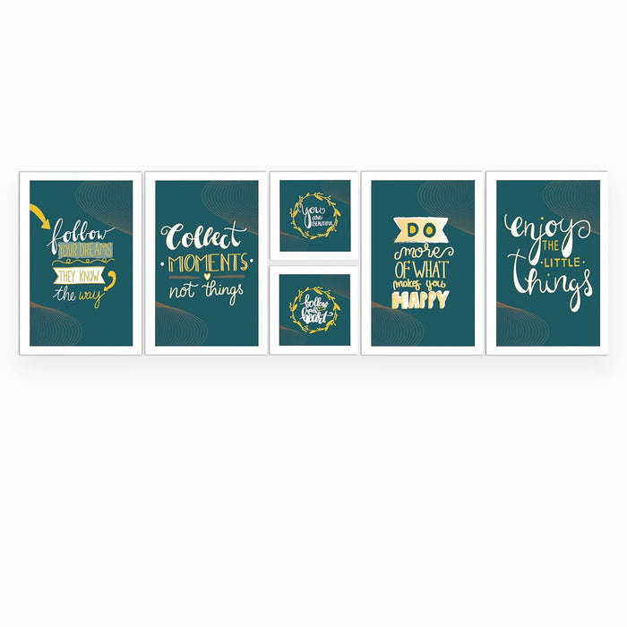 Art Street Motivational Quotes Collect Movement Not Things Art Prints (Set Of 6, 5x5, (A4) 8x12 Inch)
