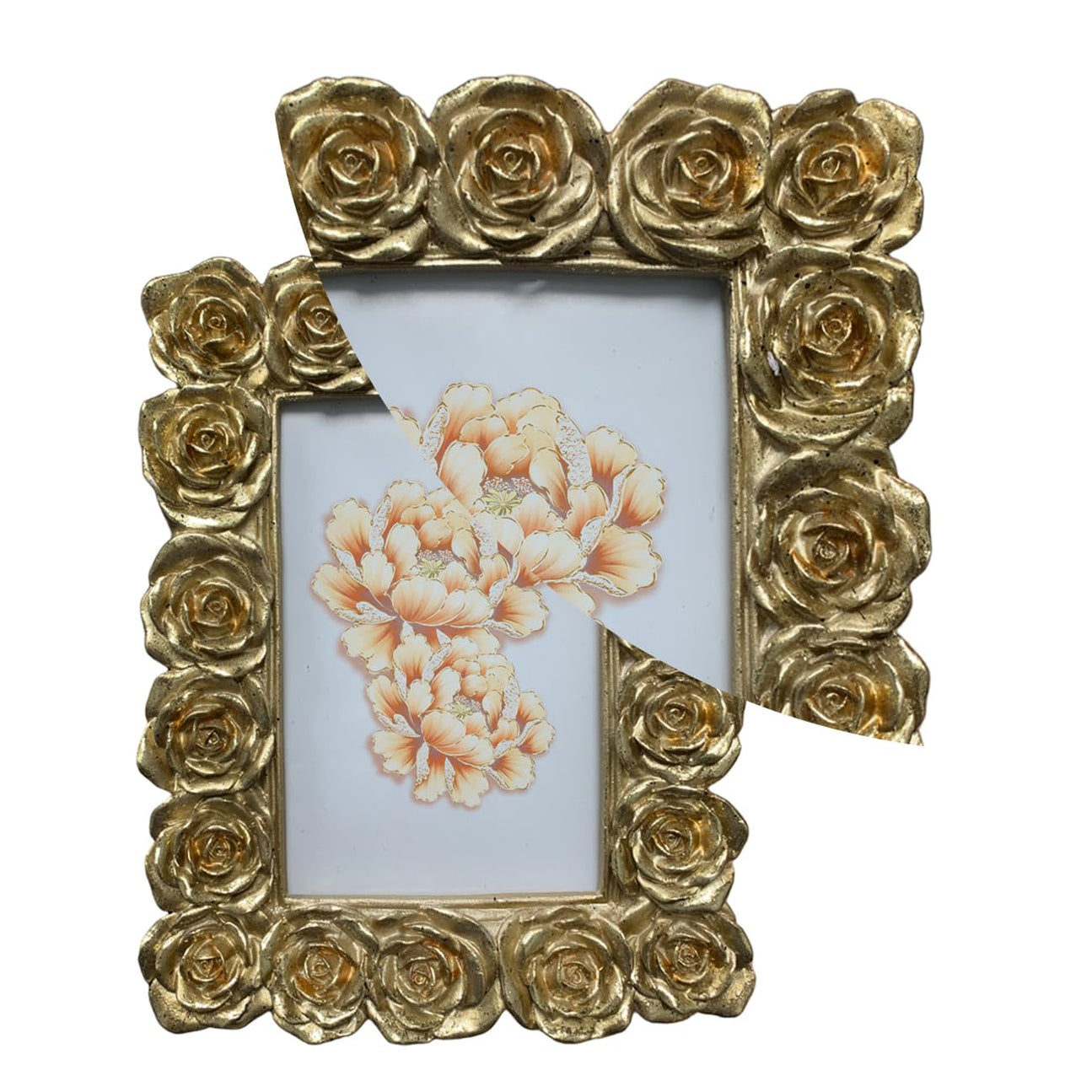 Art Street Table Photo Frame Rectangle Shape Golden Photoframe Tableto ...