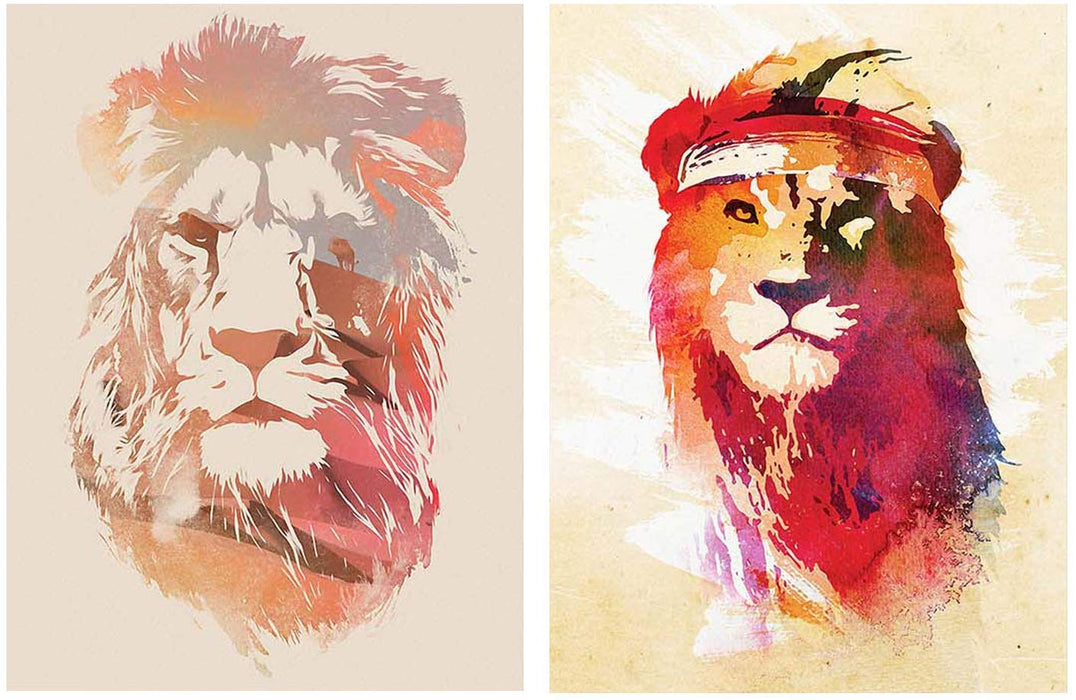 Royal Lion Theme 2 Poster Set - 12 X 16 Inch.
