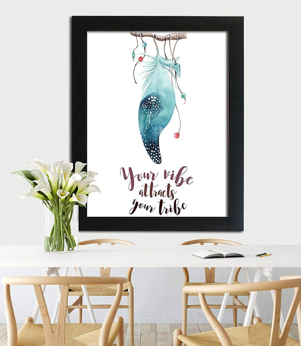 Dream Catcher Theme Poster With Frame # Your Vibe Attracts Your Tribe