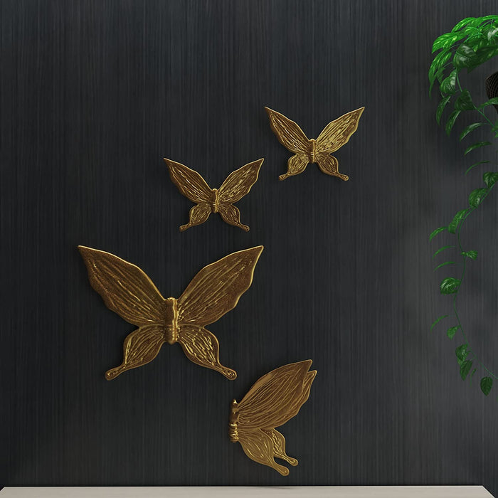 Art Street Inspirational Butterfly Raisin Wall Décor Decorative (Set of 4, Brown)